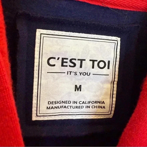 C’Est Toi Kids Unisex Colorblock Hoodie Pullover Multicolor Size M Casual - Picture 4 of 10